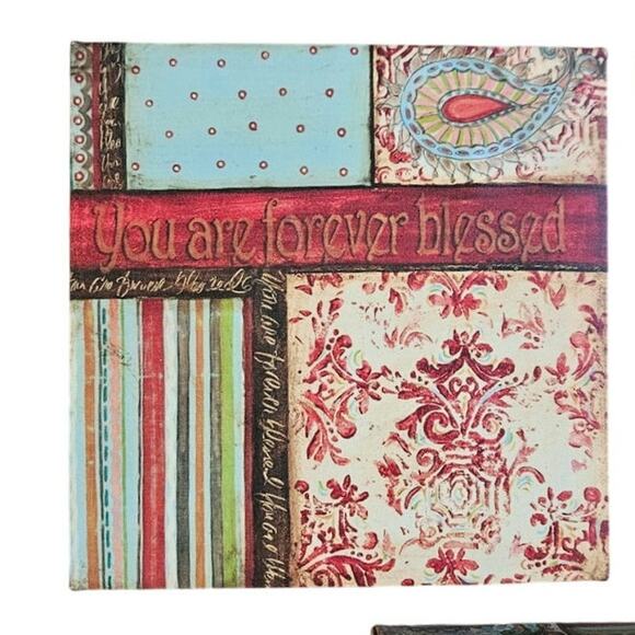 Set of 3 Canvas Inspirational Wall Hangings - 10" x 10" x 1" - Picture 2 of 6